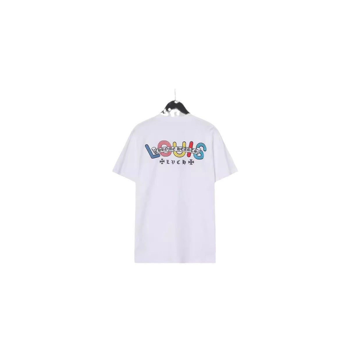 Chrome Heart T Shirts Croix Cross Color Leather Printed Short Sleeve T-Shirt