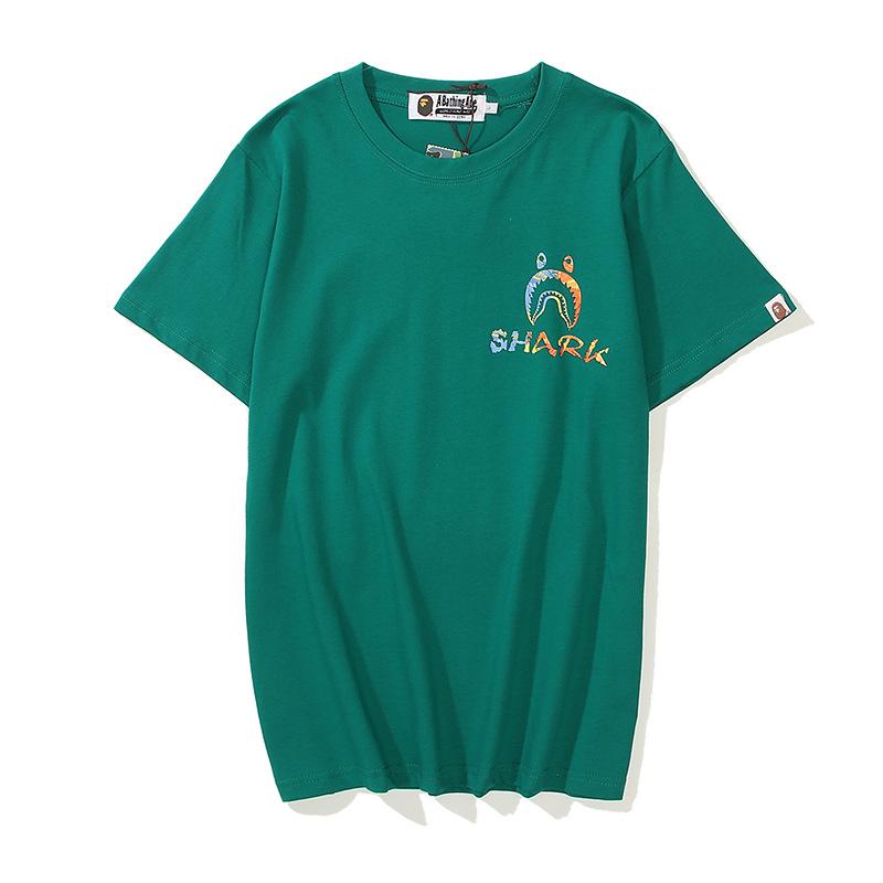 Bathing Ape T-Shirt Summer Short Sleeve Letter Print Round Neck Pullover T-shirt