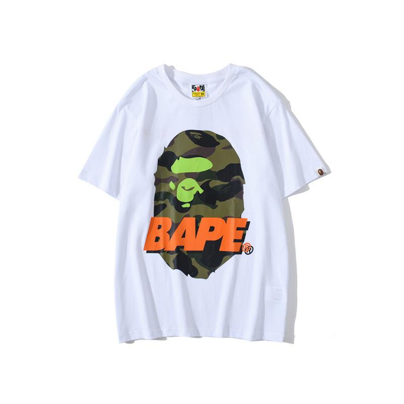 Bathing Ape T-Shirt Summer Camouflage Letters Short Sleeve T-shirt