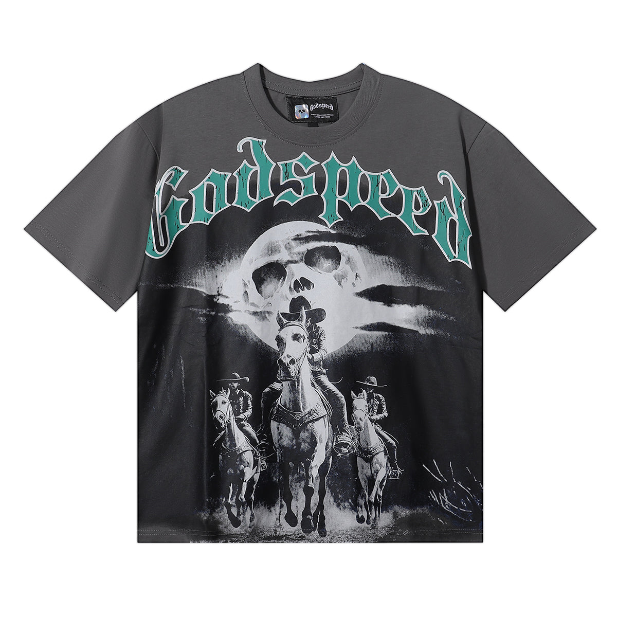 Godspeed T-shirts Drowning Free Muse Printed Cotton Crew Neck Short Sleeve Men and Women