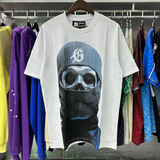 Godspeed T-shirts Masked Man Printed Cotton Casual Short Sleeve Men and Women