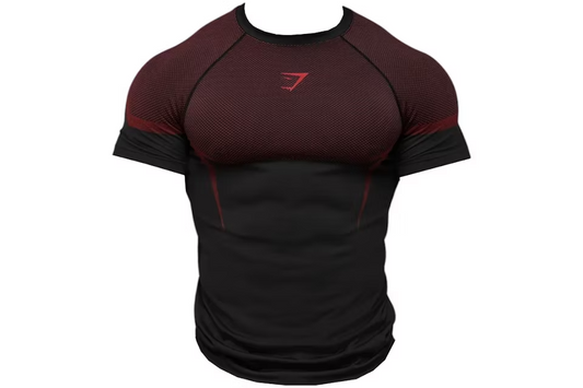 Gymshark Onyx 5.0 Seamless T-shirt Black/Carmine Red