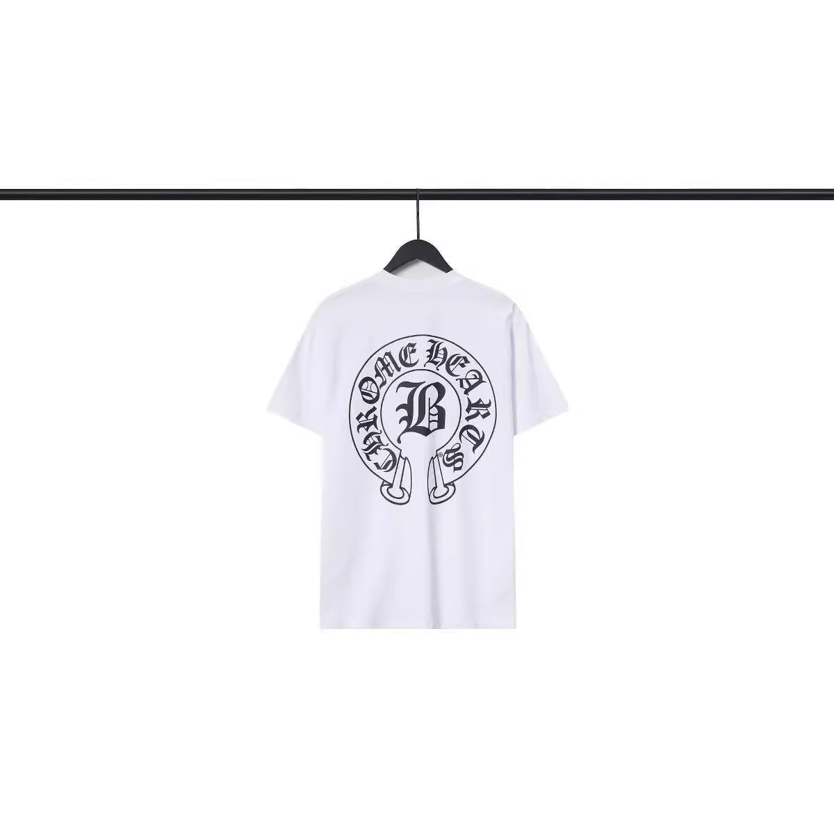Chrome Heart T Shirts Sanskrit Cross Print Loose Short Sleeve T-Shirt