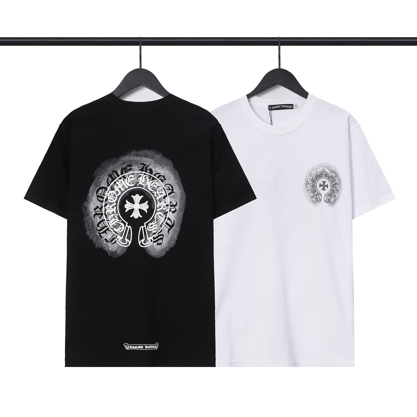 Chrome Heart T Shirts Sanskrit cross logo short-sleeved men's T-shirt