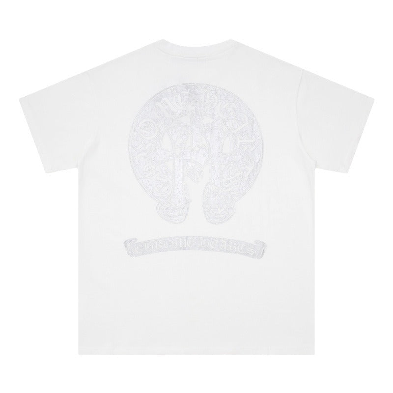 Chrome Heart T Shirts Croix Sanskrit Cross Horseshoe Old T-Shirt