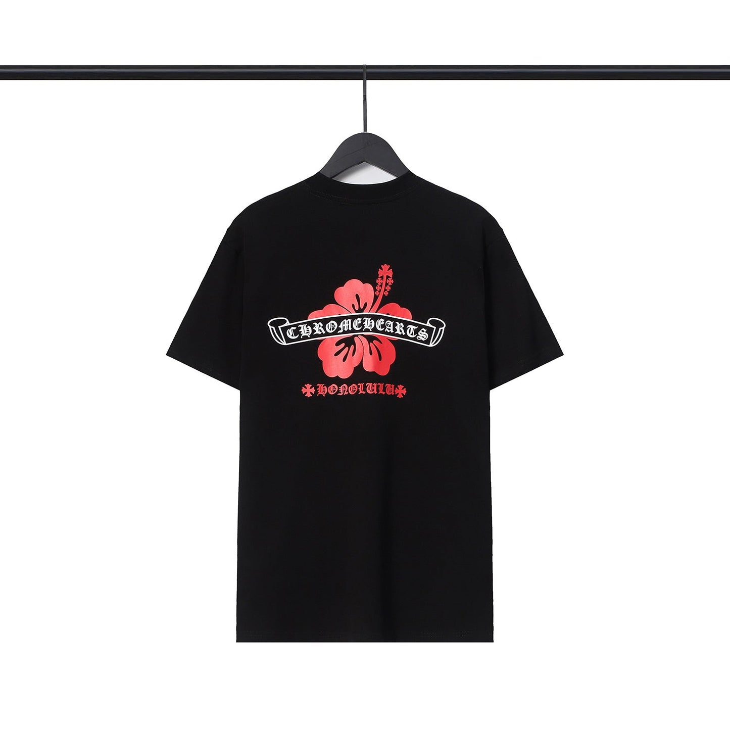 Chrome Heart T Shirts CH Flower Sanskrit Casual Short Sleeve T-Shirt Loose