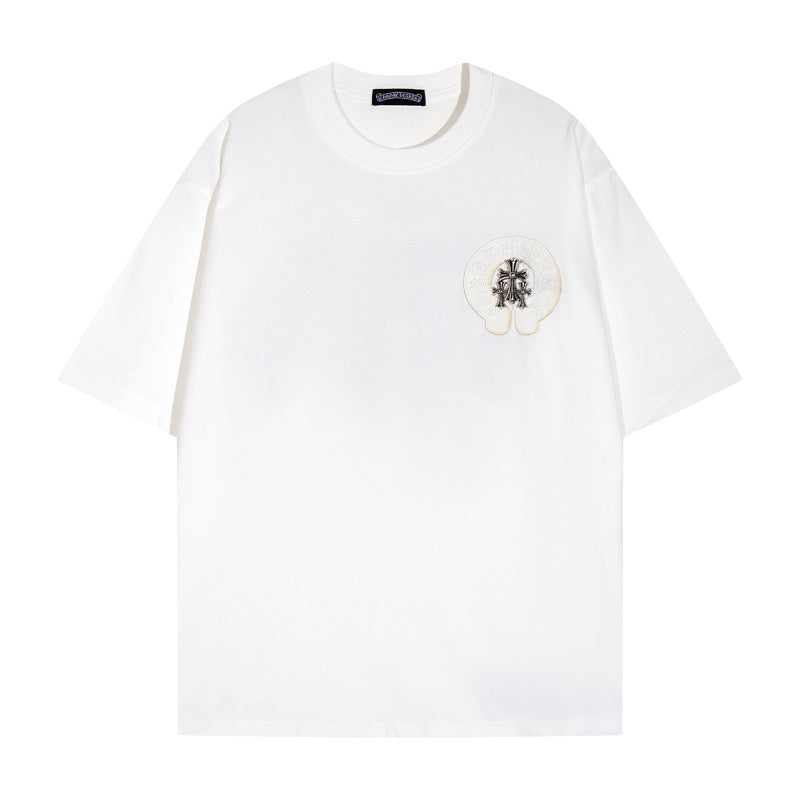 Chrome Heart T Shirts Crowe T-Shirt Summer Short Sleeve Street Hip Hop