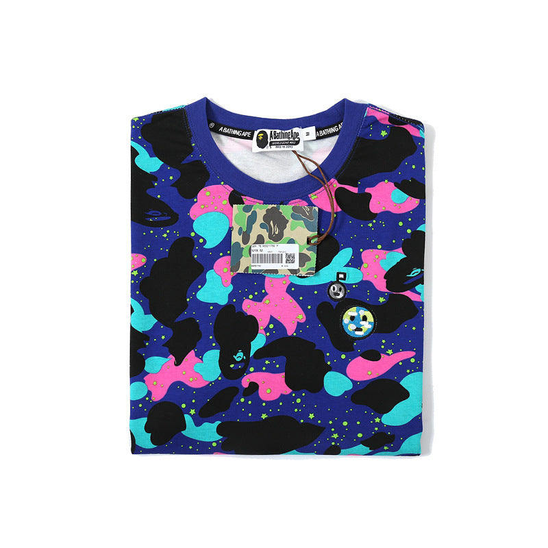 Bathing Ape T-Shirt Camouflage T-shirt Short Sleeve