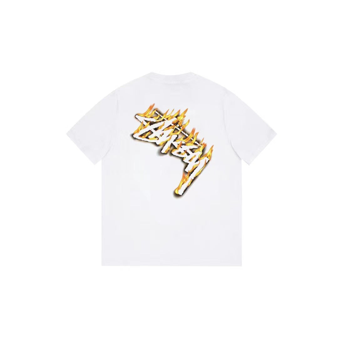 Stussy T-Shirts Loose Casual T-Shirts Same for Men and Women