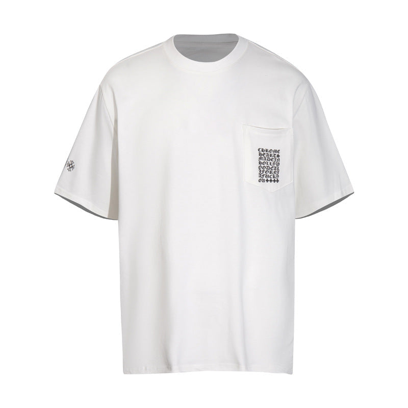 Chrome Heart T Shirts T-shirt logo print cotton round neck short sleeve