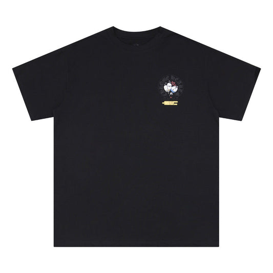 Chrome Heart T Shirts Crowe Cartoon Comic Print Short Sleeve