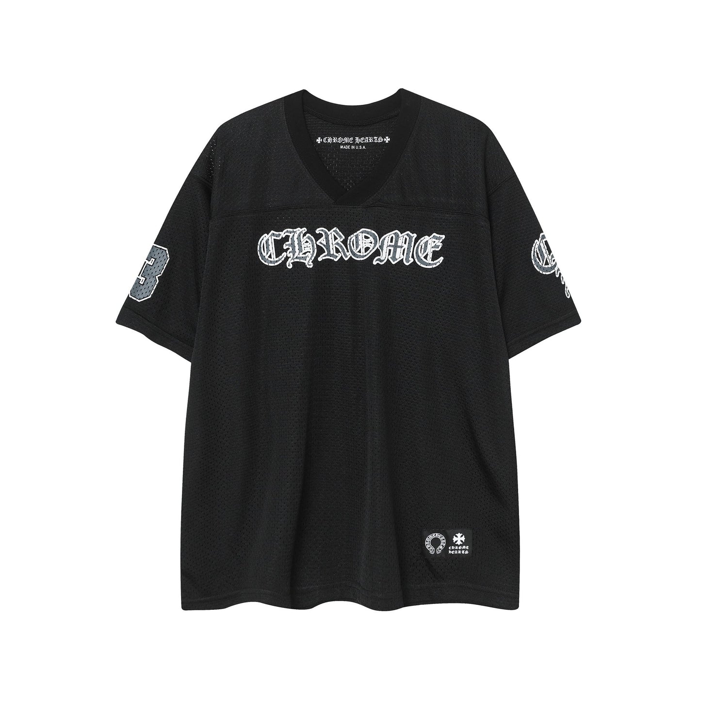 Chrome Heart T Shirts Croix Cross Color Leather Printed Short Sleeve T-Shirt