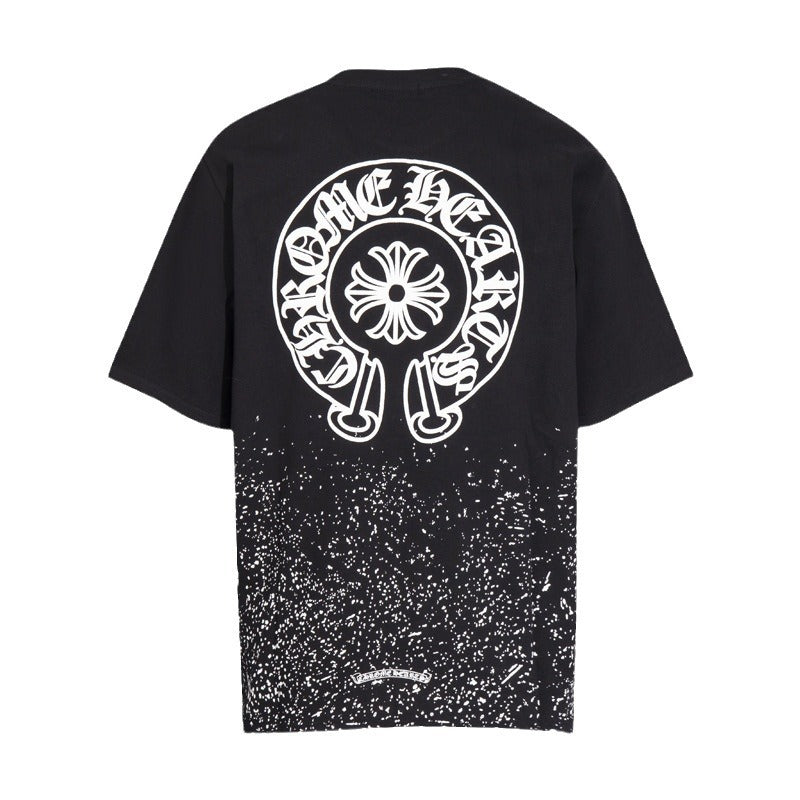 Chrome Heart T Shirts T-shirt sprayed loose cotton short sleeves