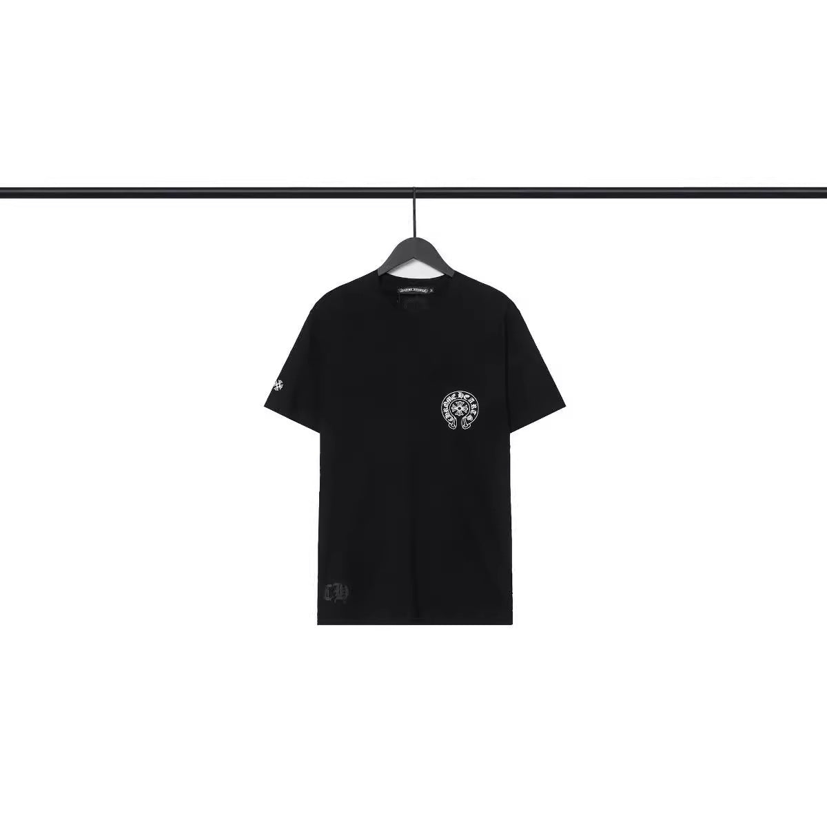 Chrome Heart T Shirts Sanskrit Color Printing Loose Casual Versatile Crew Neck Short Sleeve T-Shirt