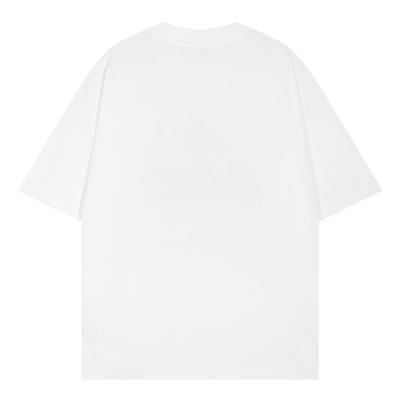 Chrome Heart T Shirts Cross Color Printed Short Sleeve T-Shirt Couple