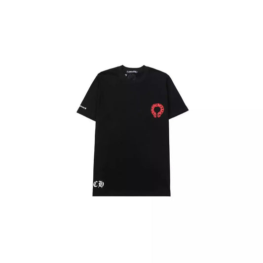 Chrome Heart T Shirts Horseshoe Stacked Cross Short Sleeve T-Shirt