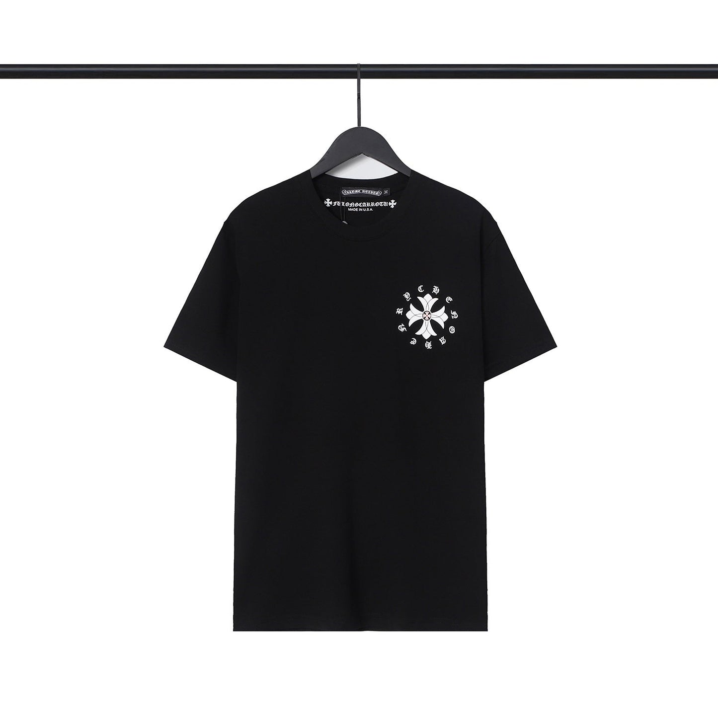 Chrome Heart T Shirts Cross Casual Loose Cotton Crew Neck T-Shirt