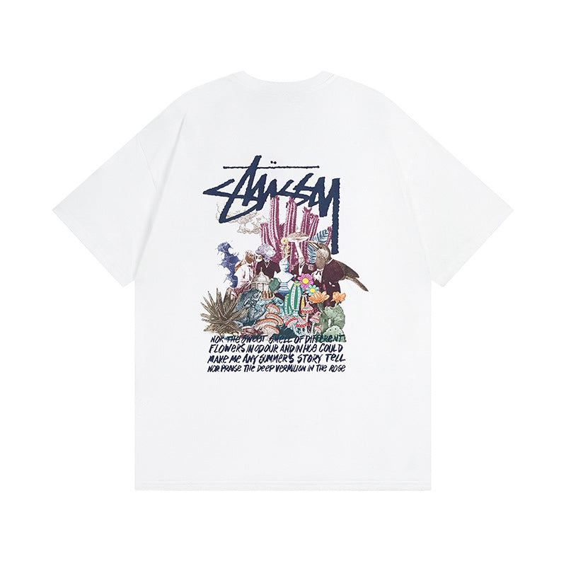 Stussy T-Shirts Casual Loose Couple T-Shirts