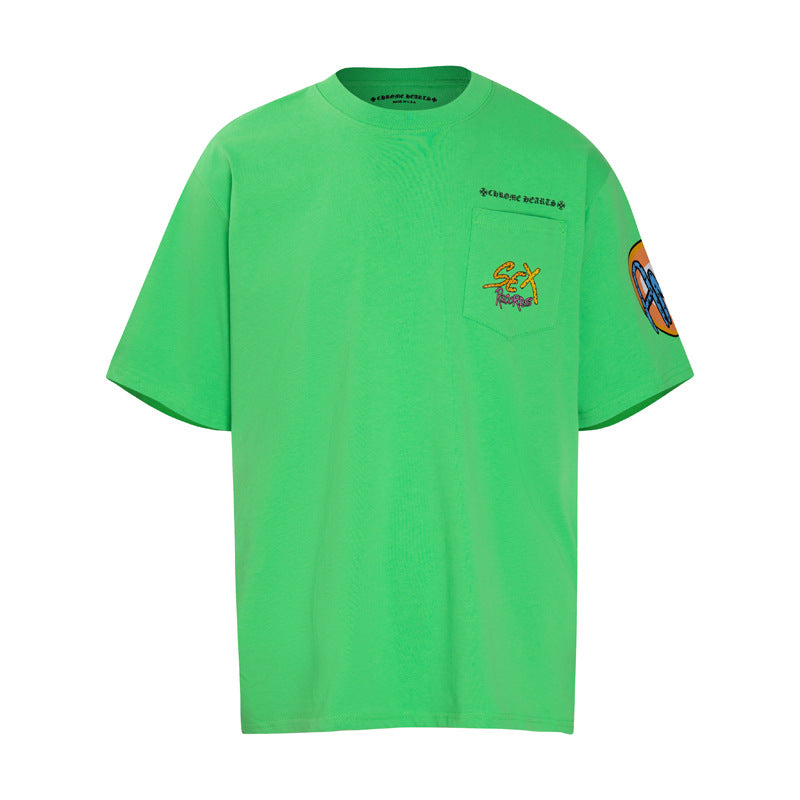 Chrome Heart T Shirts Croix Sex Records Graffiti Short Sleeve