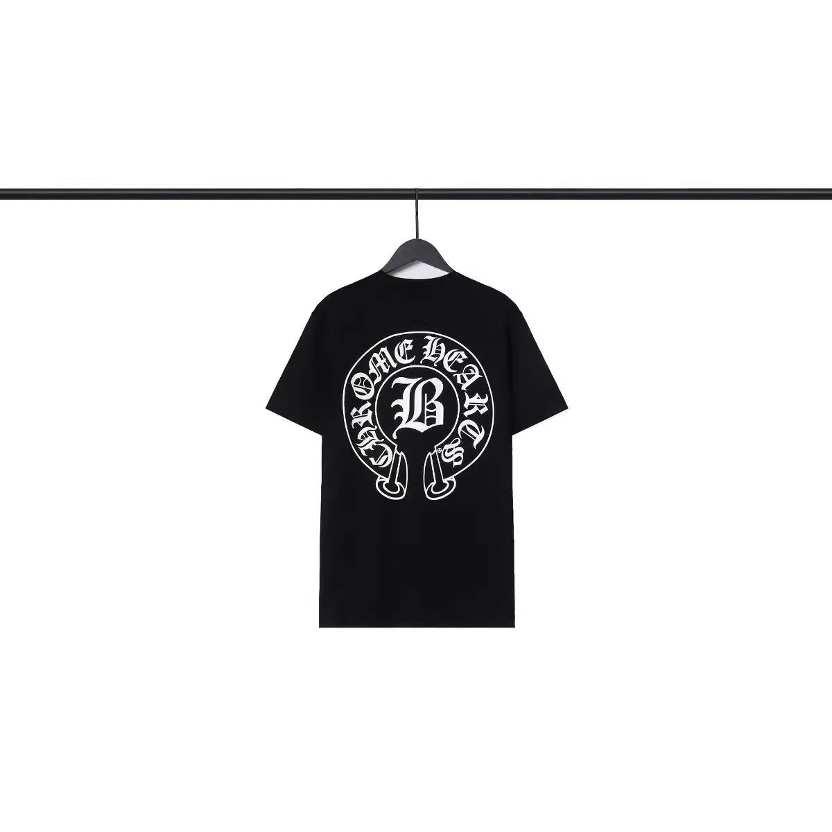 Chrome Heart T Shirts Sanskrit Cross Print Loose Short Sleeve T-Shirt