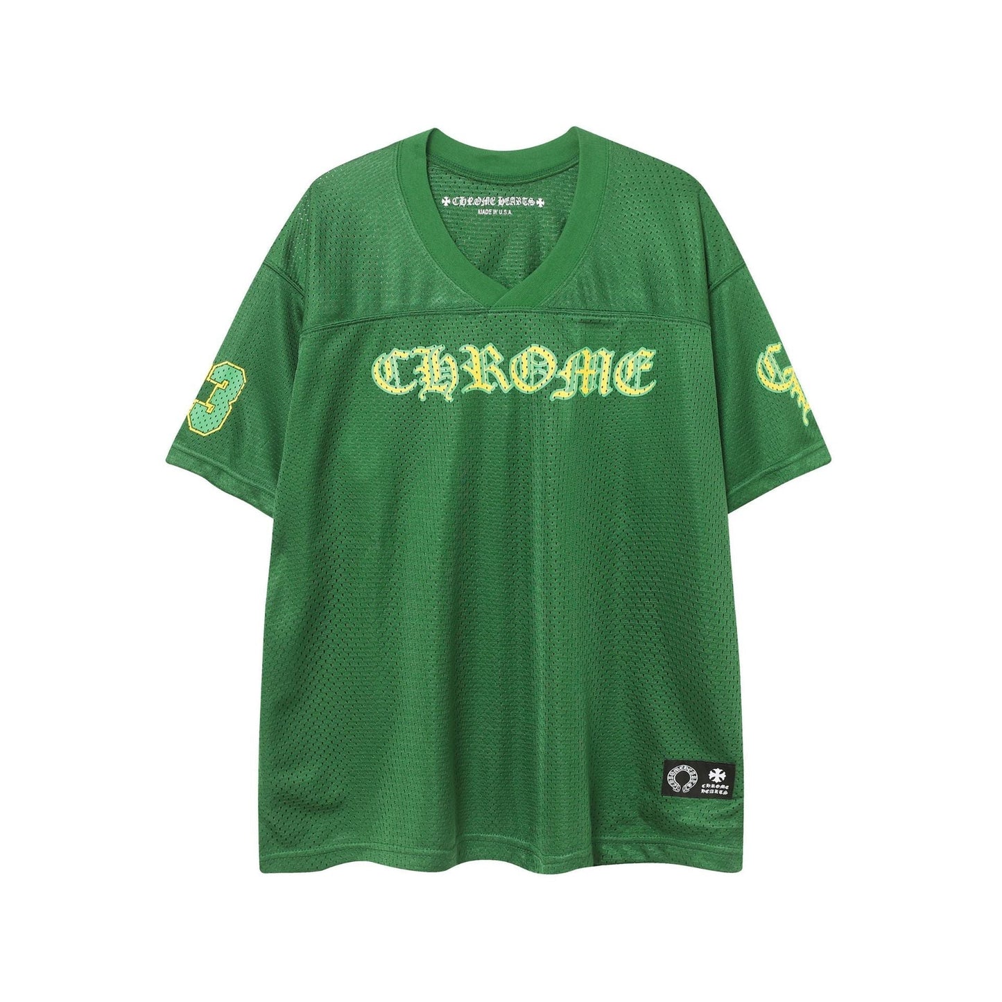 Chrome Heart T Shirts Croix Cross Color Leather Printed Short Sleeve T-Shirt