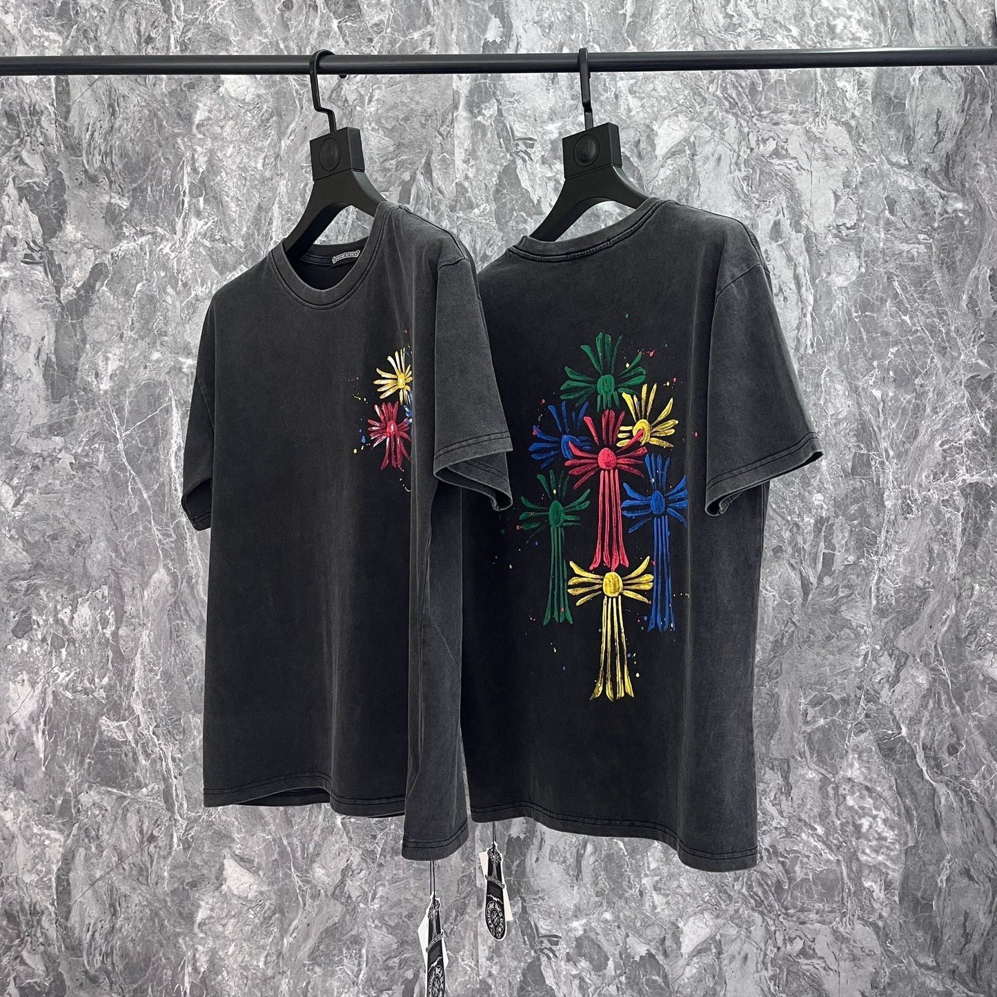 Chrome Heart T Shirts Croix Summer Trend Brand Short Sleeve Street