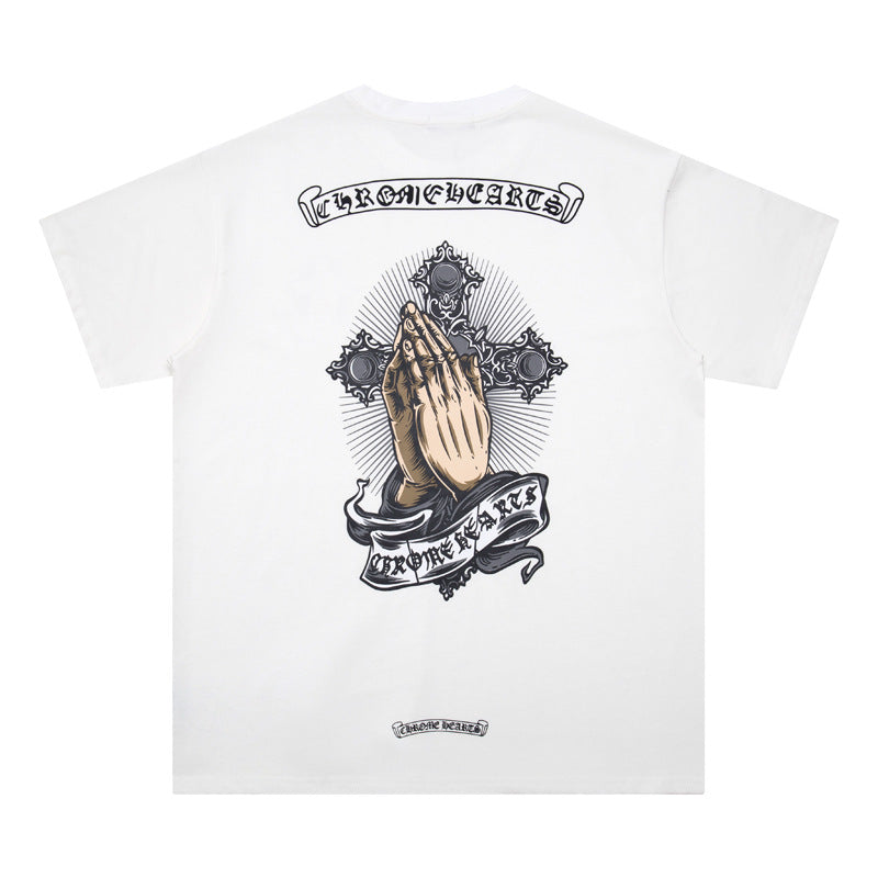 Chrome Heart T Shirts T-Shirt Loose Cross Print