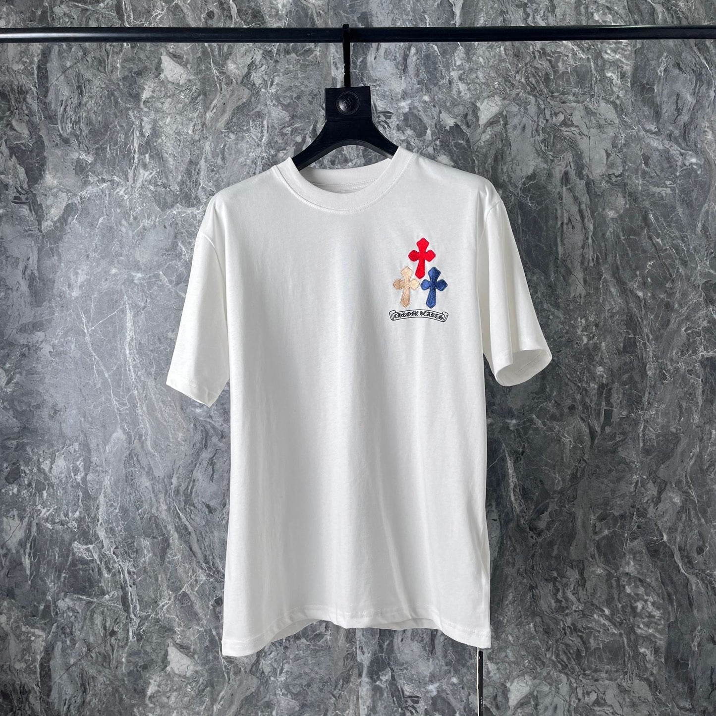 Chrome Heart T Shirts Cross Horseshoe Print Embroidery T-Shirt Short Sleeve