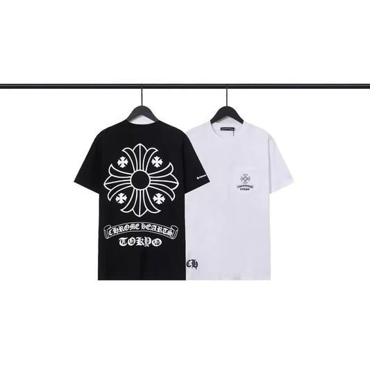 Chrome Heart T Shirts Croix Cross Gypsy Cotton Crew Neck Short Sleeve T-Shirt