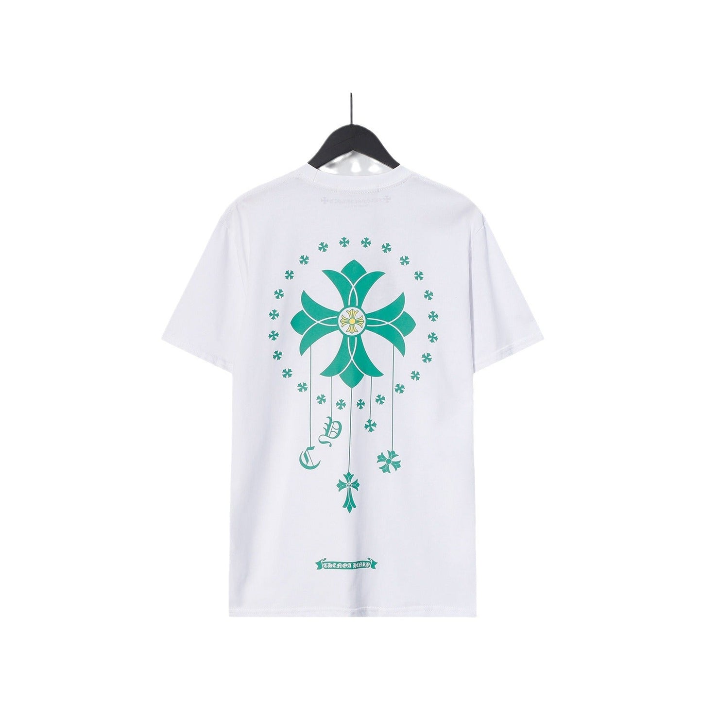 Chrome Heart T Shirts Cross Casual Loose Cotton Crew Neck T-Shirt