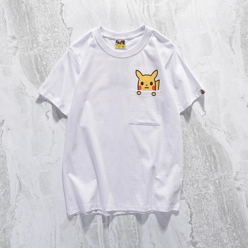 Bathing Ape T-Shirt Summer Casual Cartoon Anime Pullover Short Sleeve Round Neck T-shirt