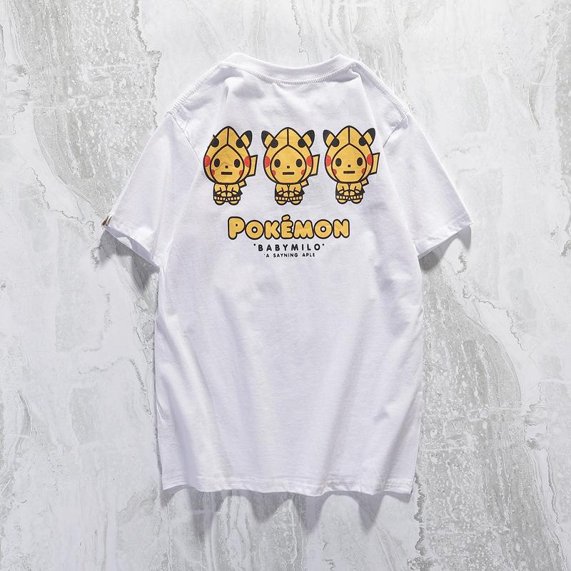 Bathing Ape T-Shirt Summer Casual Cartoon Anime Pullover Short Sleeve Round Neck T-shirt