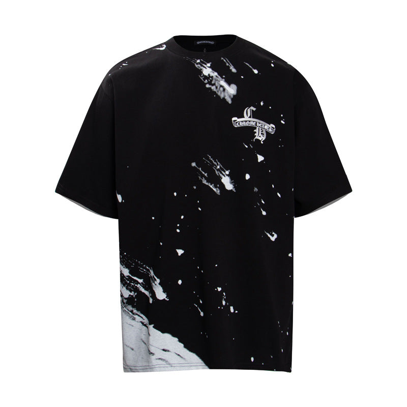 Chrome Heart T Shirts Croix Cross Horseshoe Scroll Sanskrit Short Sleeve