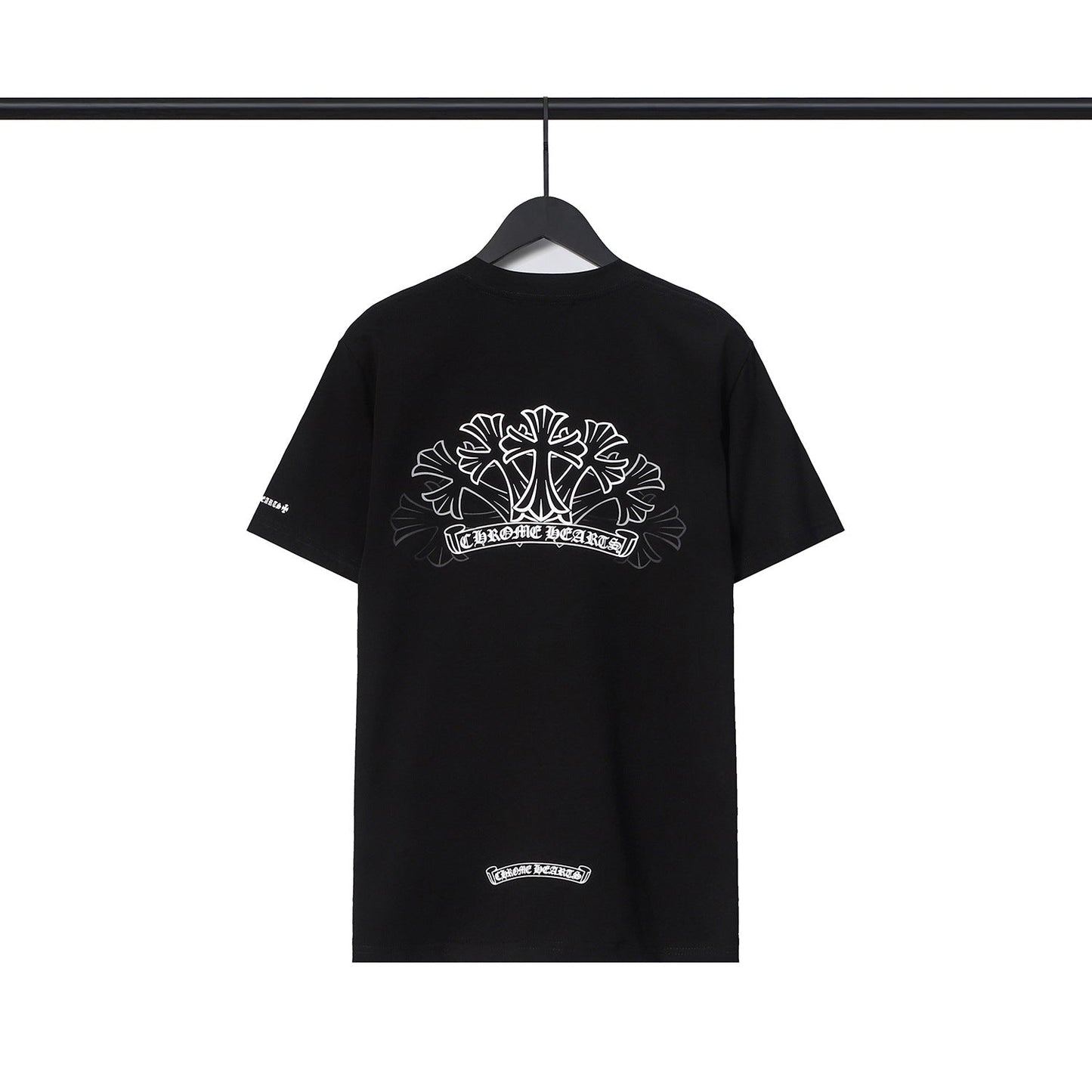 Chrome Heart T Shirts Sanskrit Color Printing Loose Casual Crew Neck Short Sleeve T-Shirt