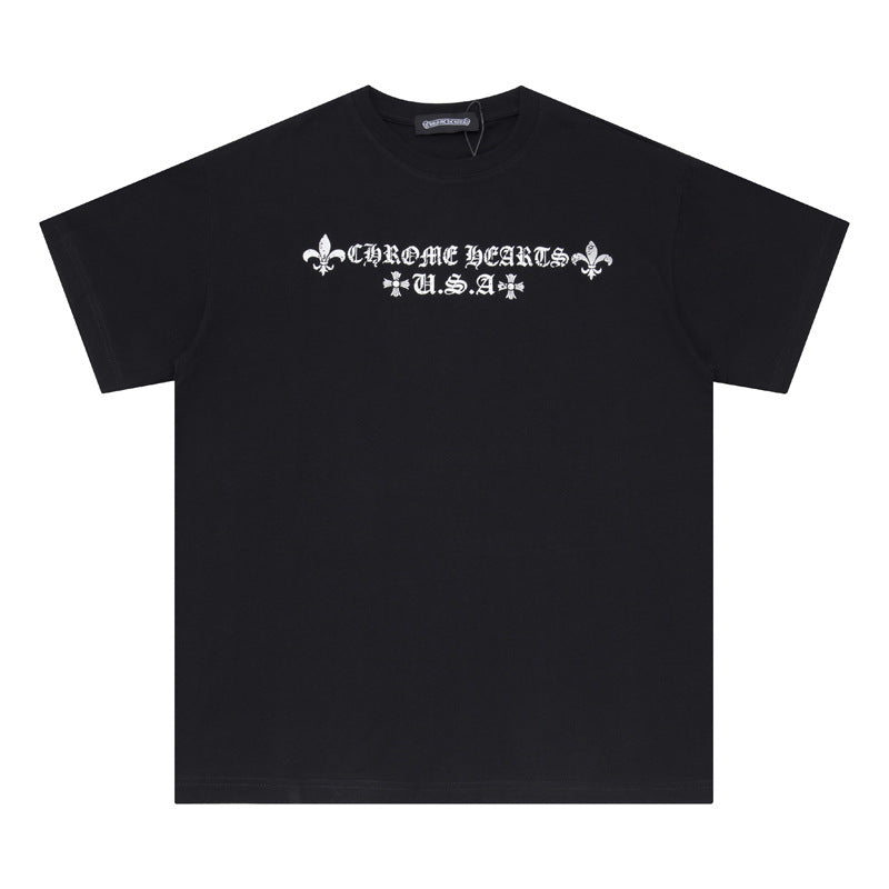 Chrome Heart T Shirts Croix Sanskrit Cross Horseshoe Old T-Shirt
