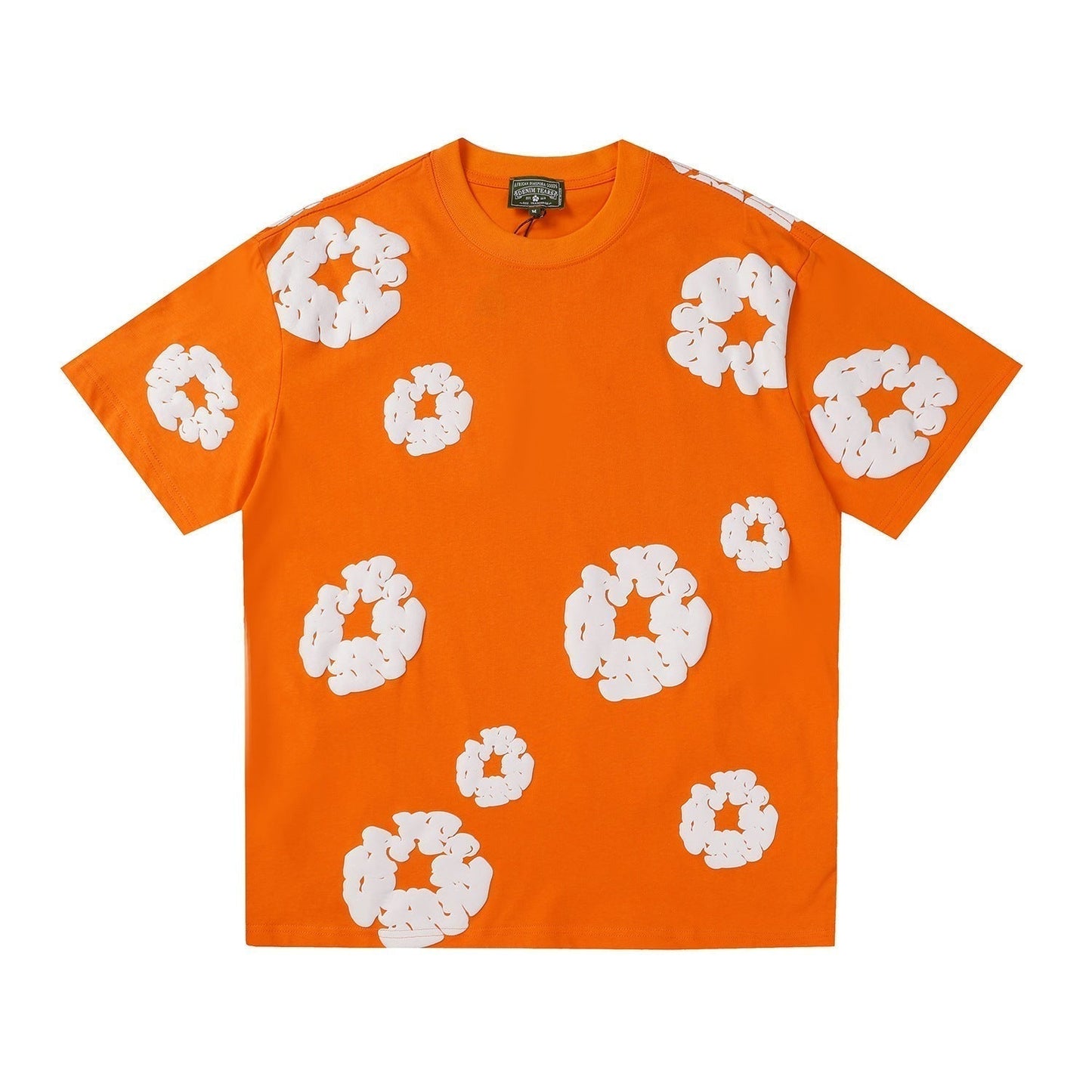 Denim Tears Outfit:T-shirt/Shorts (Separate Purchase Options) Puff Print Short Sleeve T-shirt Loose Couple Shorts Suit