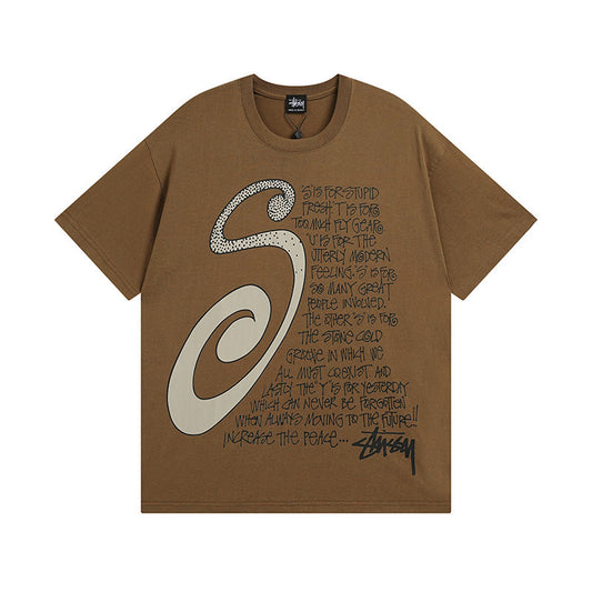 Stussy T-Shirts Casual Loose Couple T-Shirts