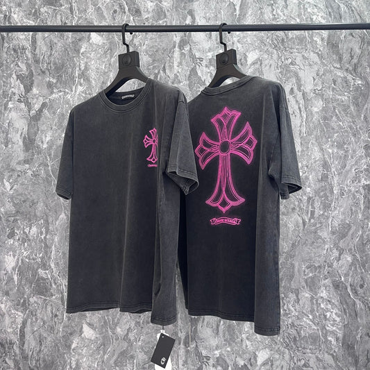 Chrome Heart T Shirts Sanskrit Cross Short Sleeve