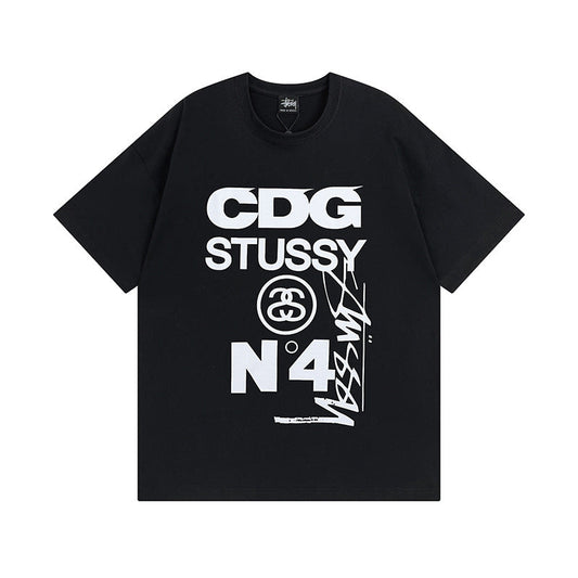 Stussy T-Shirts Casual Loose Couple T-Shirts