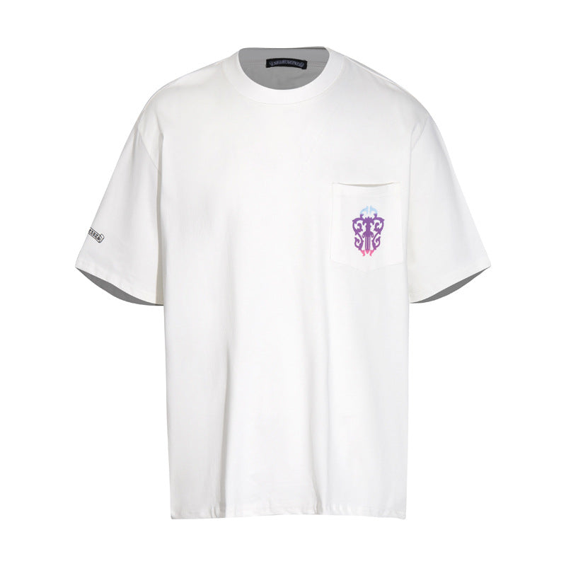 Chrome Heart T Shirts Chrome Heart Croix Summer Short Sleeve Hip Hop Half Sleeve T-Shirt