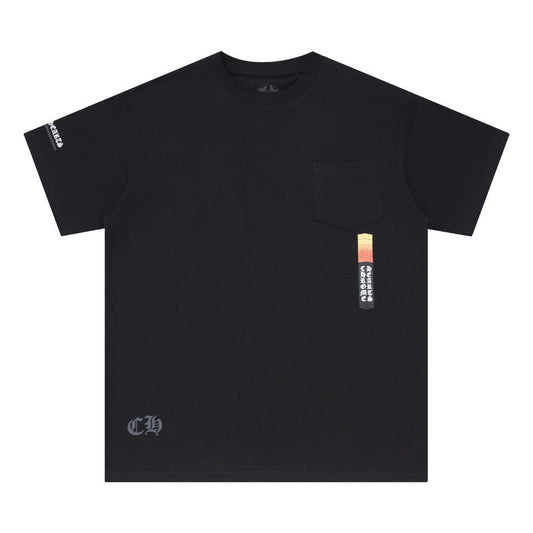 Chrome Heart T Shirts Croix letter print Sanskrit loose casual short sleeves