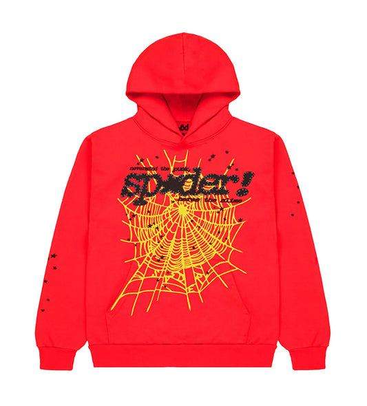 Sp5der P*nk V2 Hoodie Red