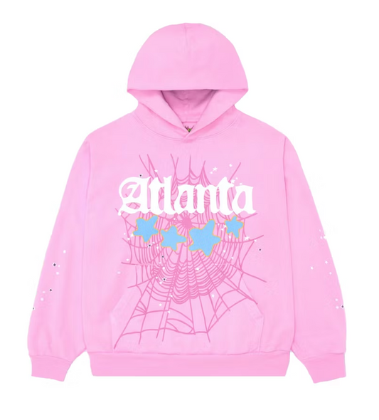 Sp5der Pink Atlanta Hoodie
