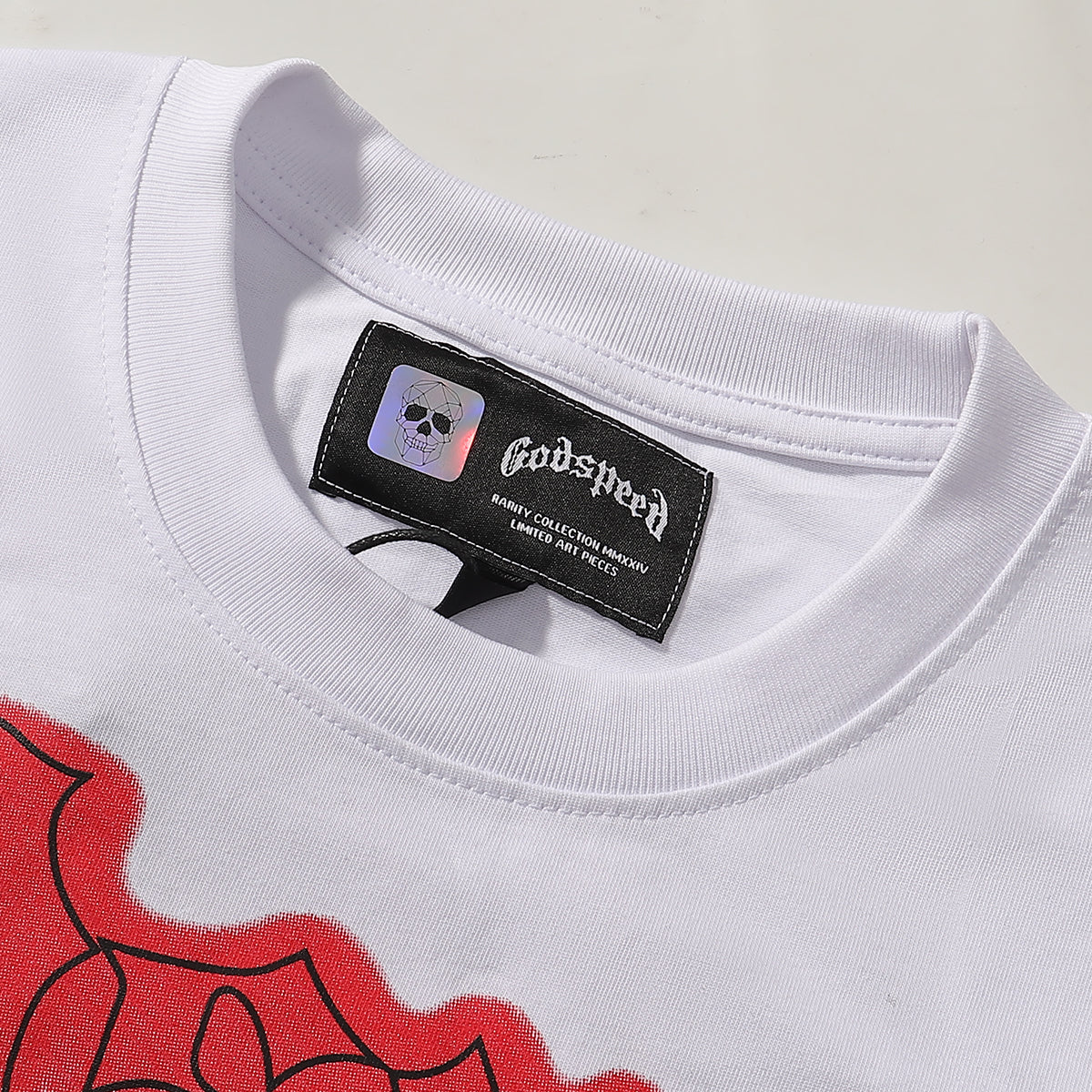 Godspeed T-shirts Cozy Beach Skull Double Yarn Cotton Casual Short Sleeves Men and Women